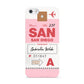 Personalised Vintage Luggage Tag Apple iPhone 5 Case