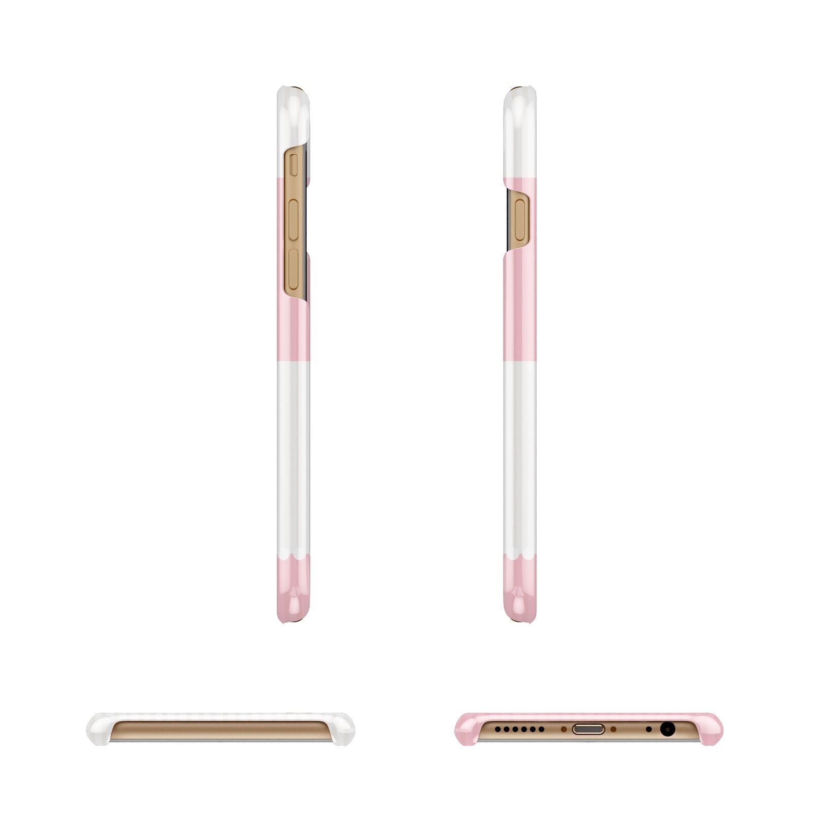 Personalised Vintage Luggage Tag Apple iPhone 6 3D Wrap Snap Case Angled Images