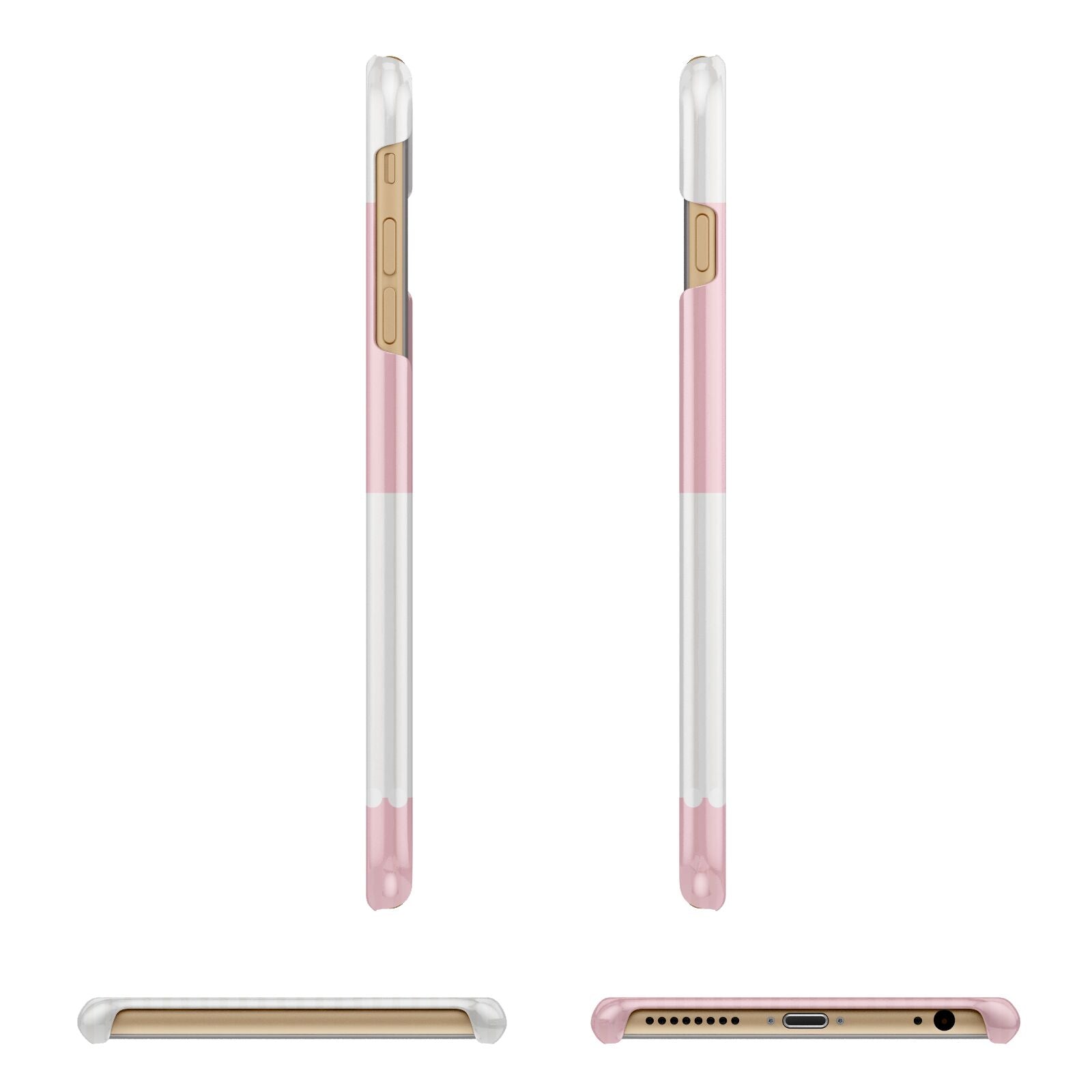 Personalised Vintage Luggage Tag Apple iPhone 6 Plus 3D Wrap Snap Case Angled Images