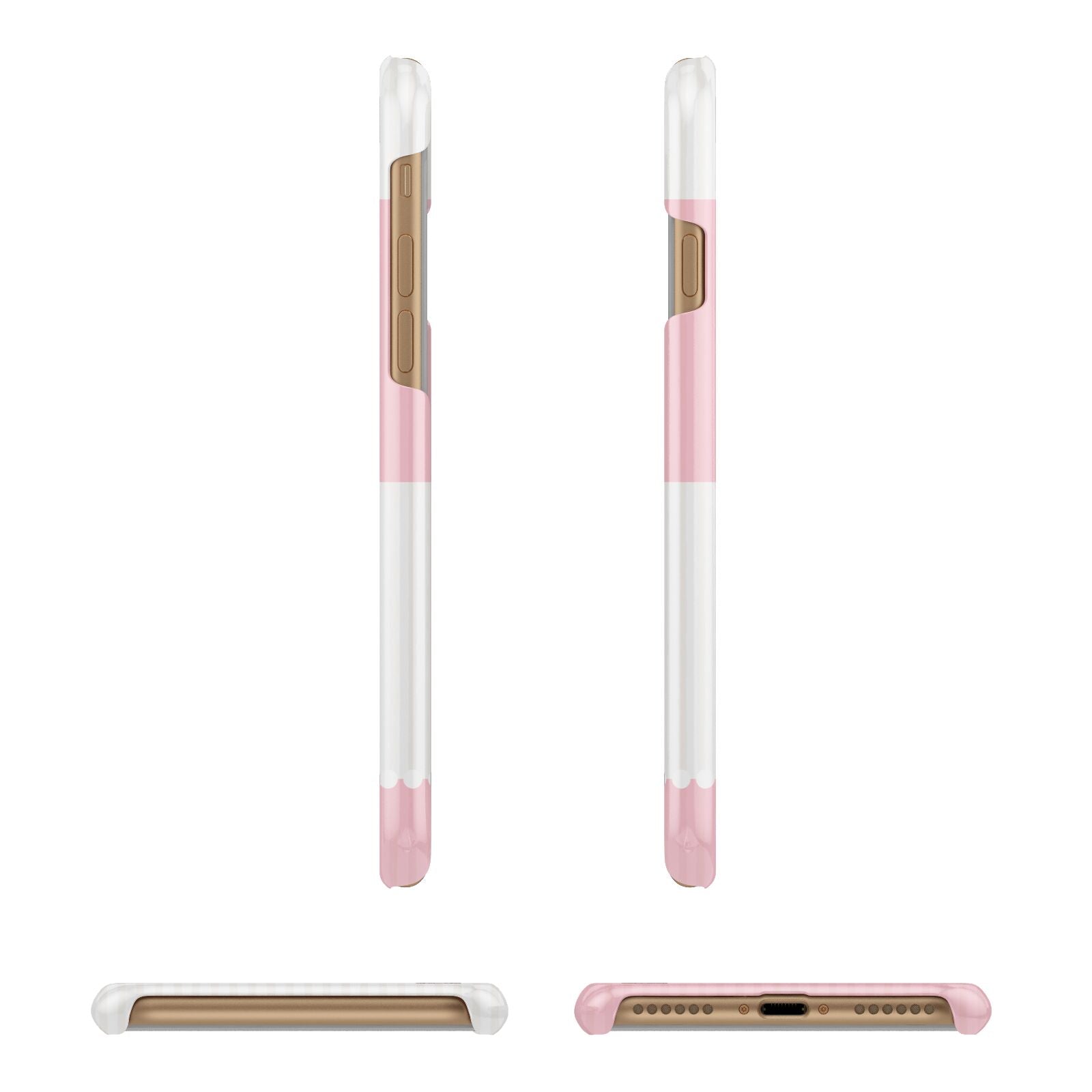 Personalised Vintage Luggage Tag Apple iPhone 7 8 3D Wrap Snap Case Angled Images