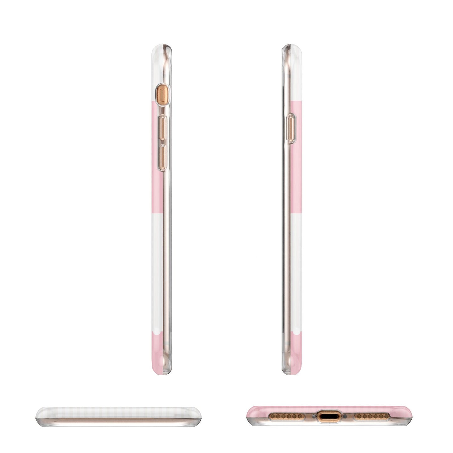 Personalised Vintage Luggage Tag Apple iPhone 7 8 3D Wrap Tough Case Alternative Image Angles