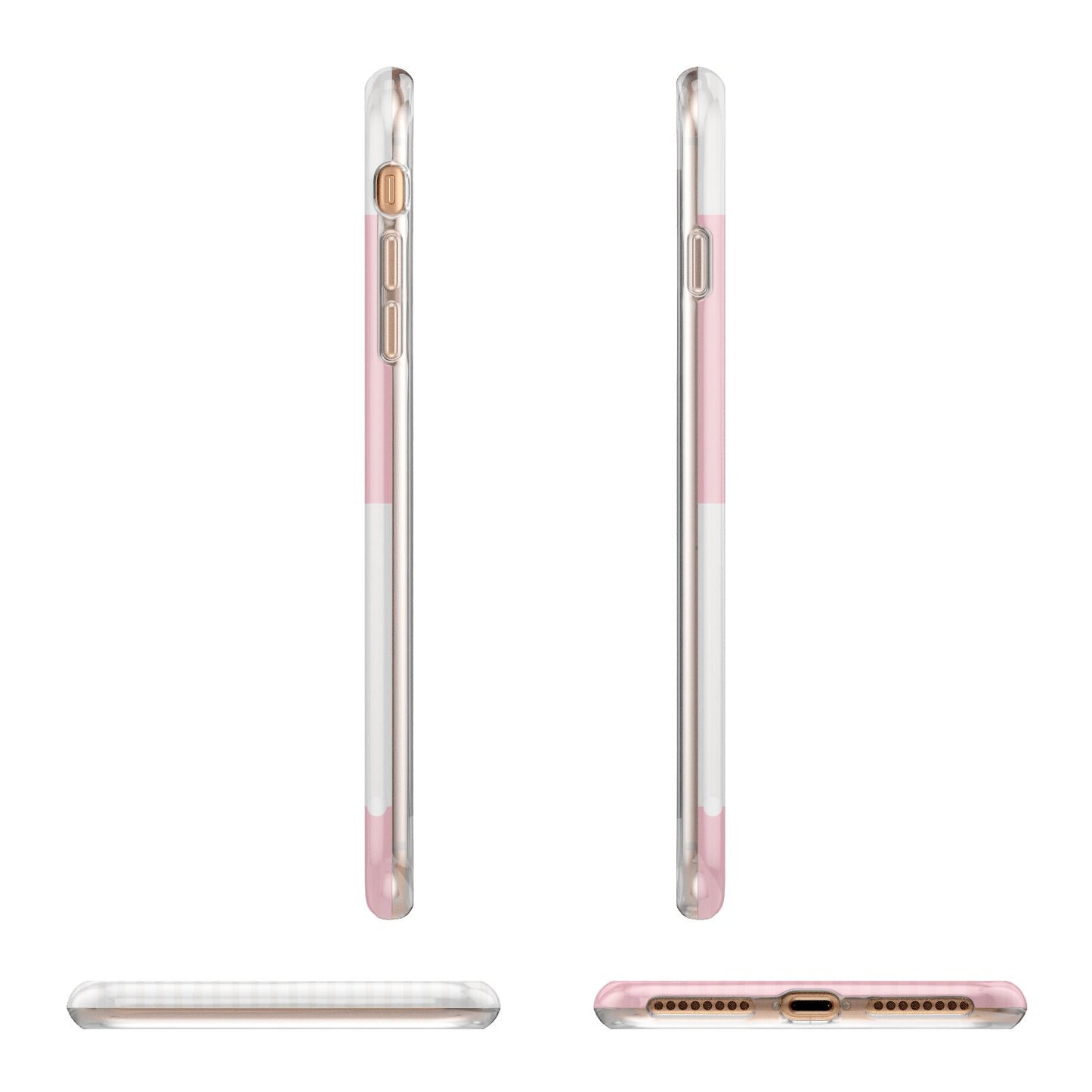 Personalised Vintage Luggage Tag Apple iPhone 7 8 Plus 3D Wrap Tough Case Alternative Image Angles