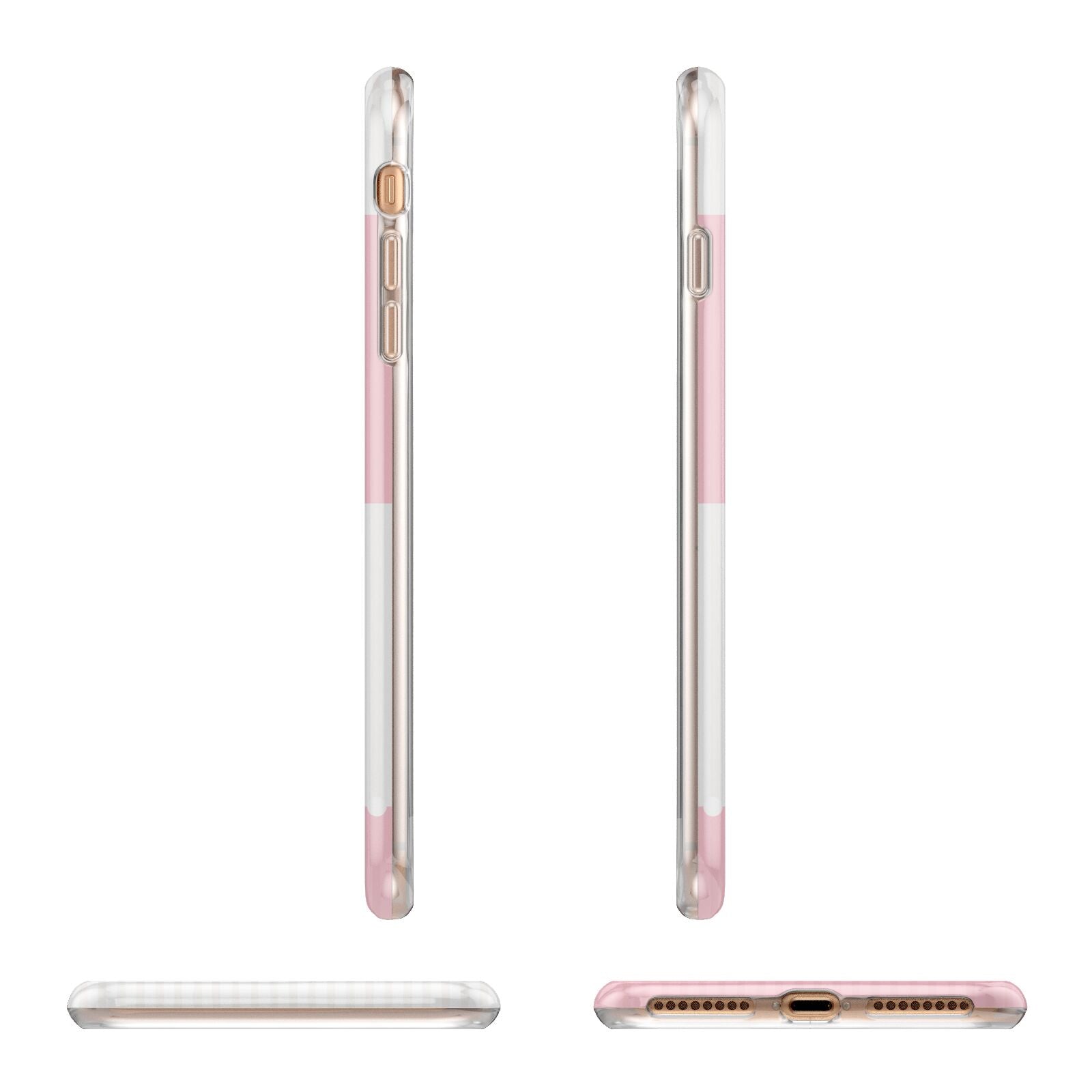 Personalised Vintage Luggage Tag Apple iPhone 7 8 Plus 3D Wrap Tough Case Alternative Image Angles