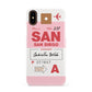 Personalised Vintage Luggage Tag Apple iPhone XS 3D Snap Case