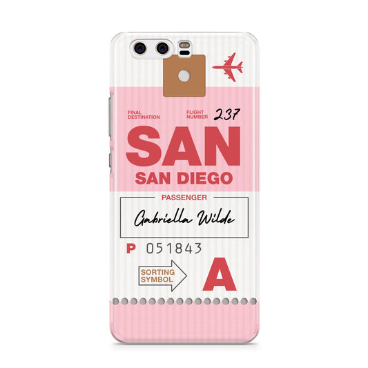 Personalised Vintage Luggage Tag Huawei P10 Phone Case