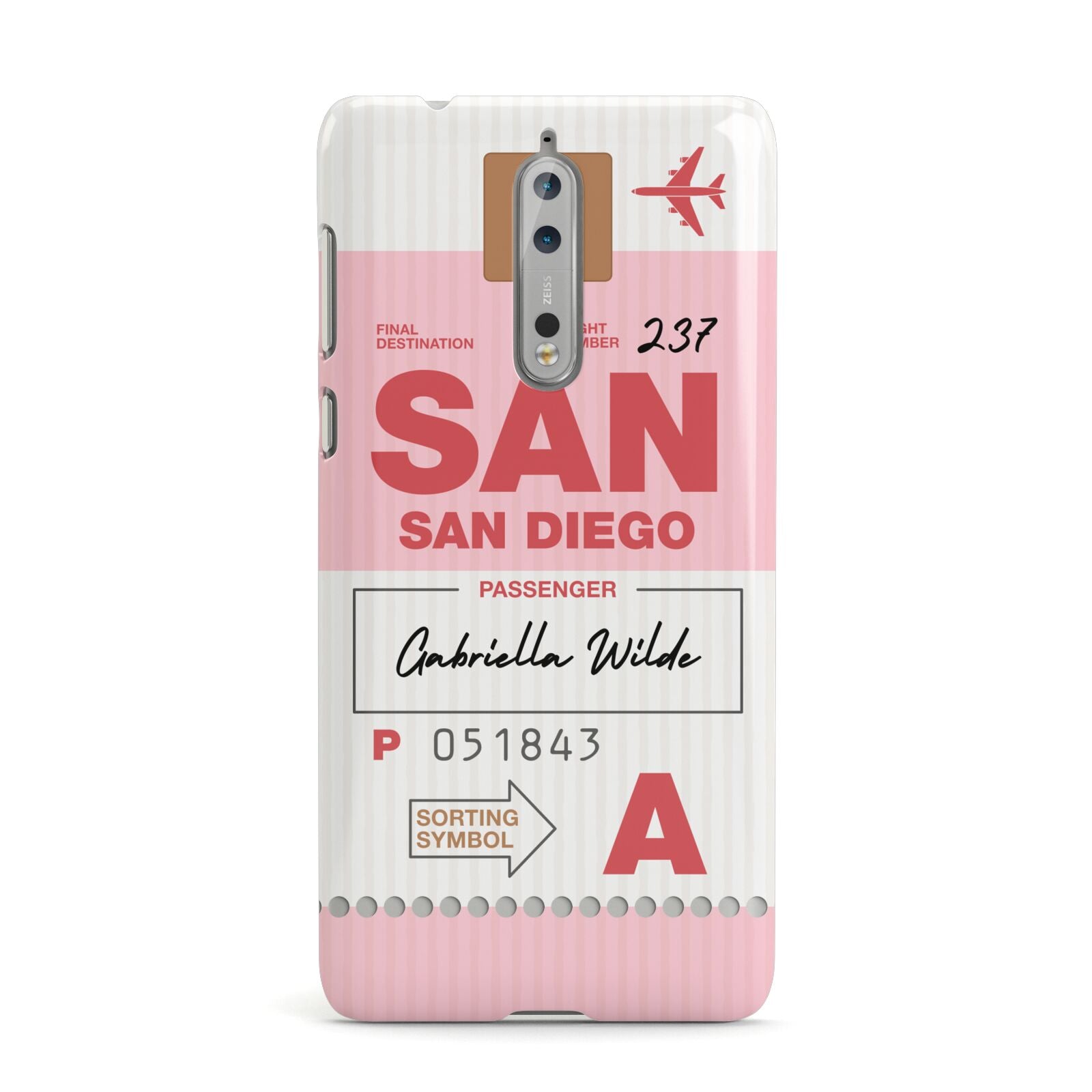 Personalised Vintage Luggage Tag Nokia Case