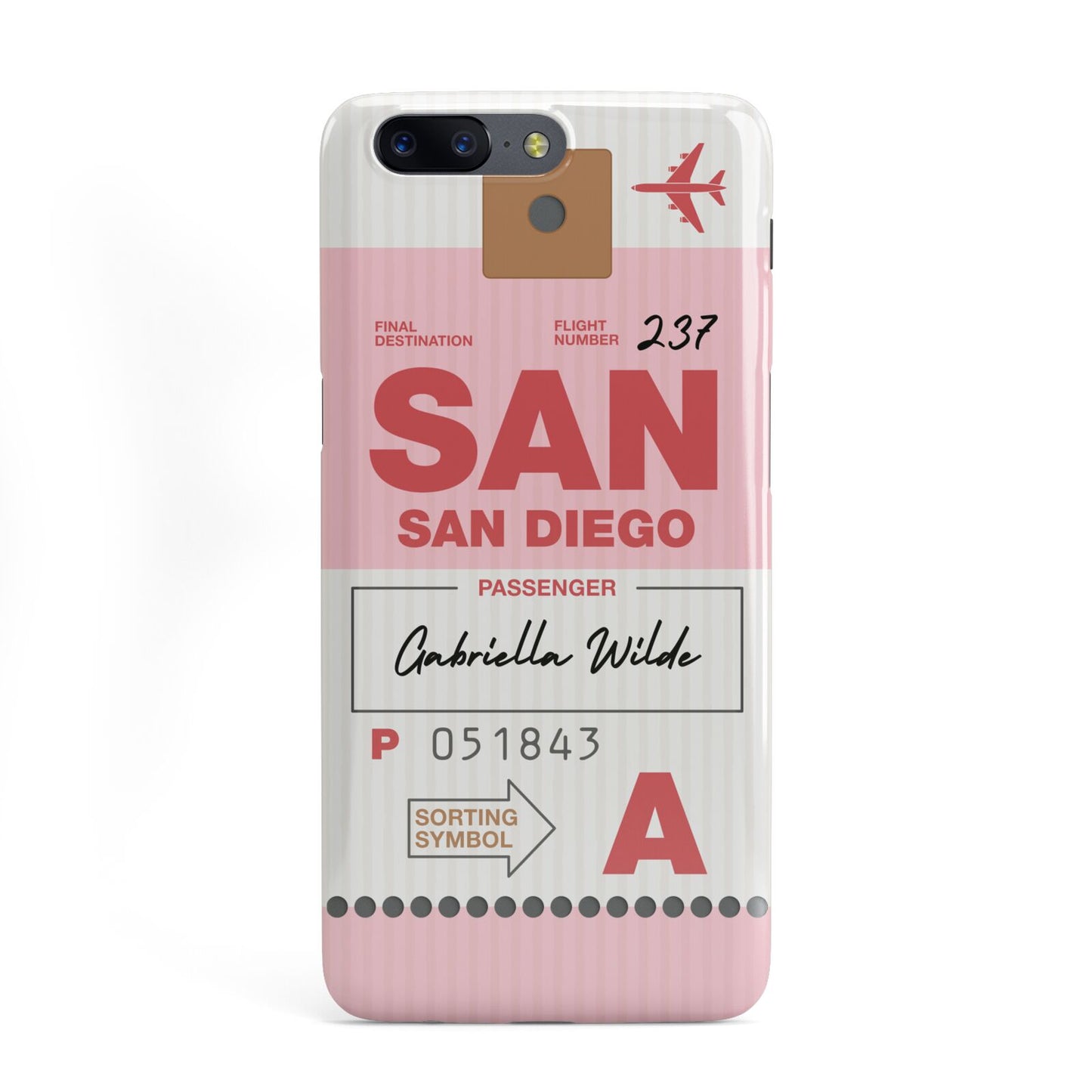 Personalised Vintage Luggage Tag OnePlus Case