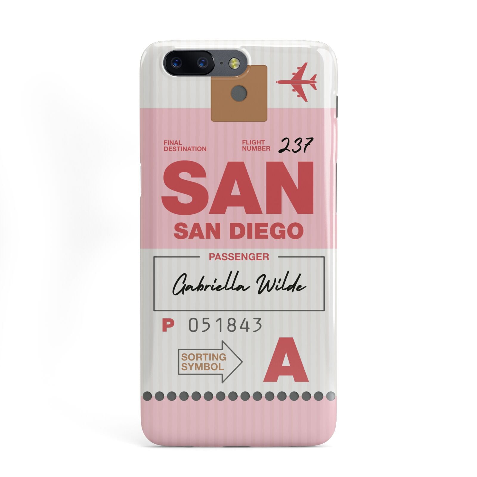 Personalised Vintage Luggage Tag OnePlus Case