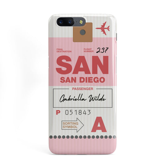 Personalised Vintage Luggage Tag OnePlus Case