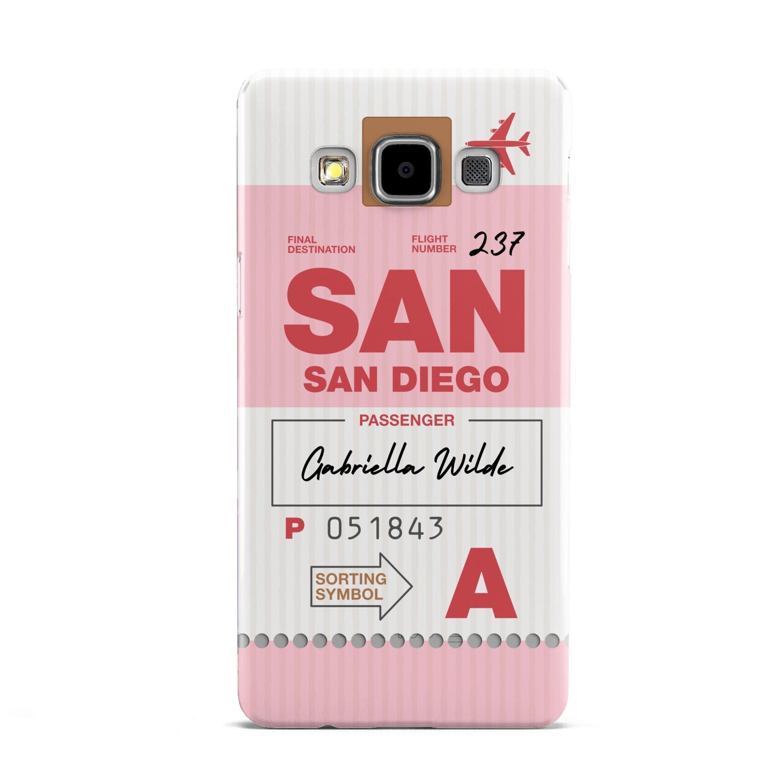 Personalised Vintage Luggage Tag Samsung Galaxy A5 Case
