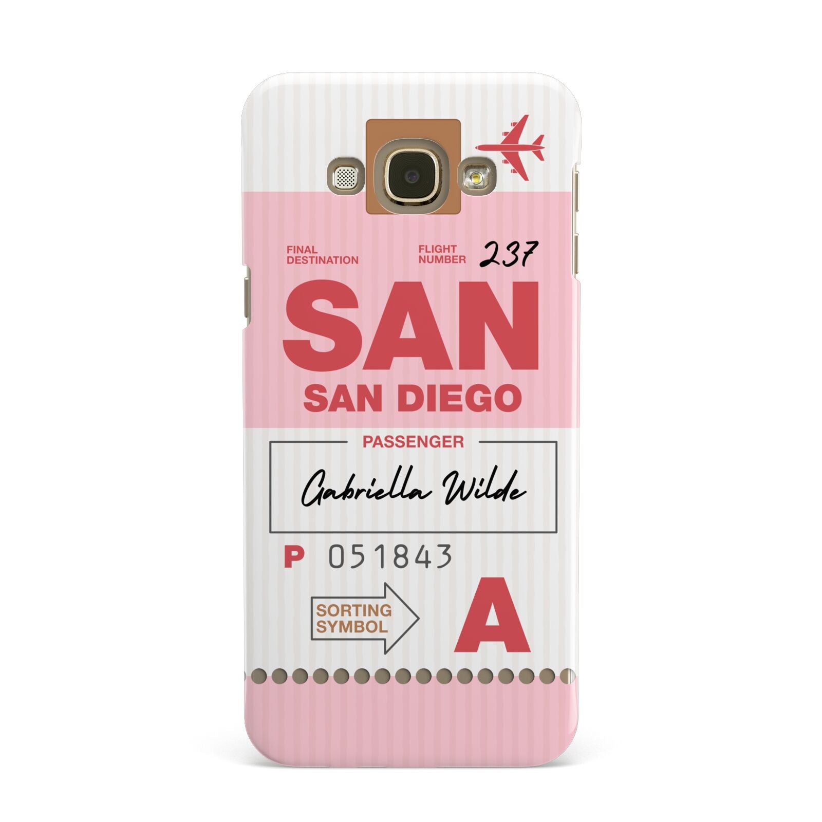 Personalised Vintage Luggage Tag Samsung Galaxy A8 Case
