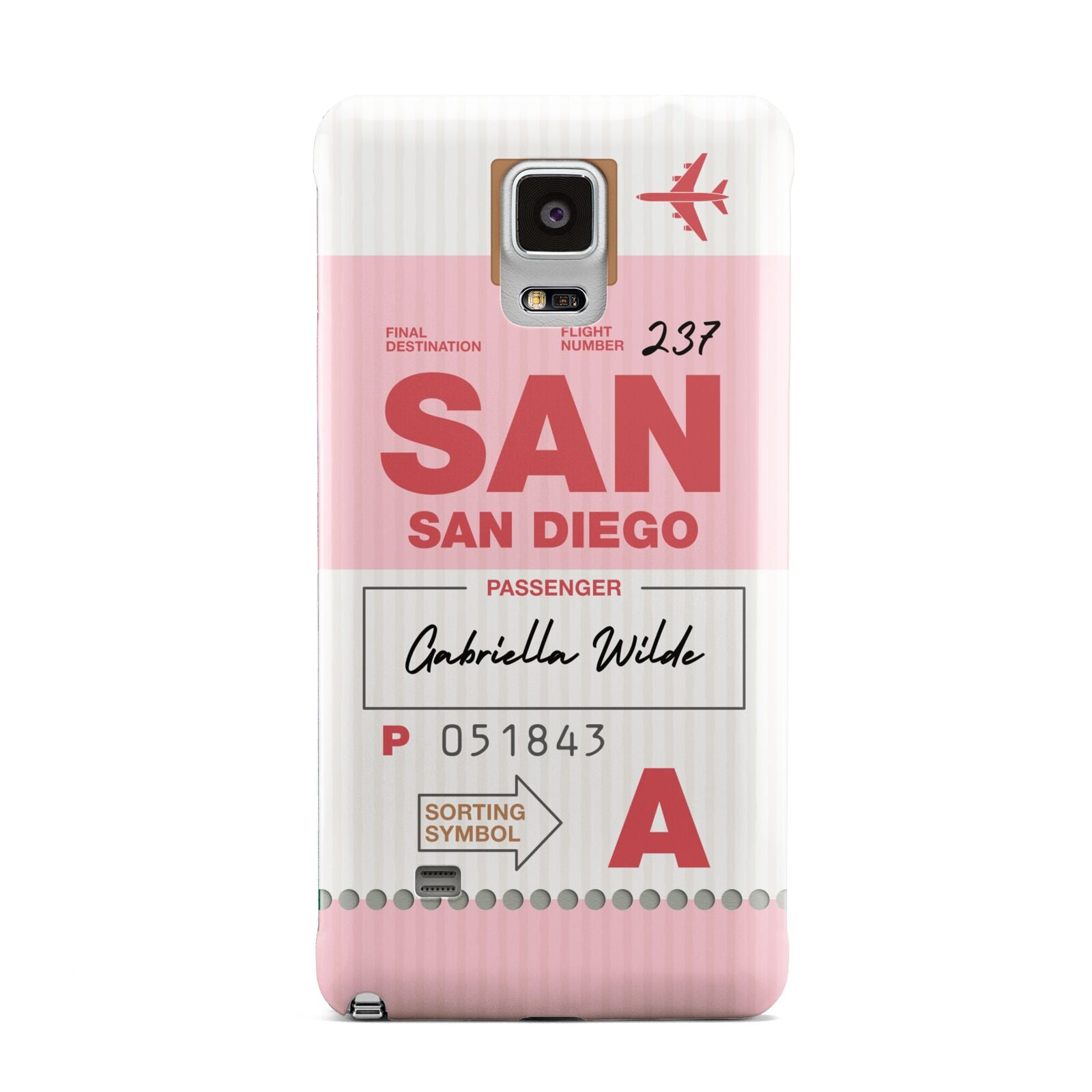 Personalised Vintage Luggage Tag Samsung Galaxy Note 4 Case
