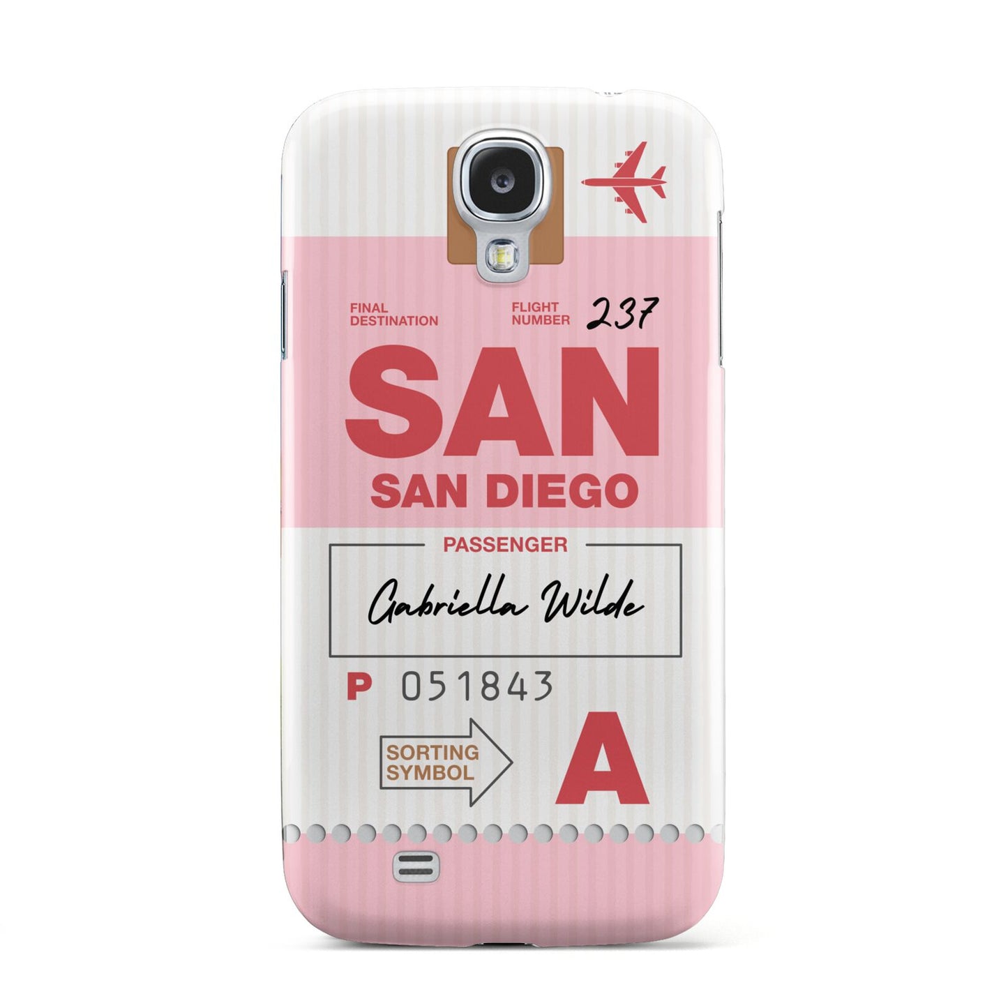 Personalised Vintage Luggage Tag Samsung Galaxy S4 Case