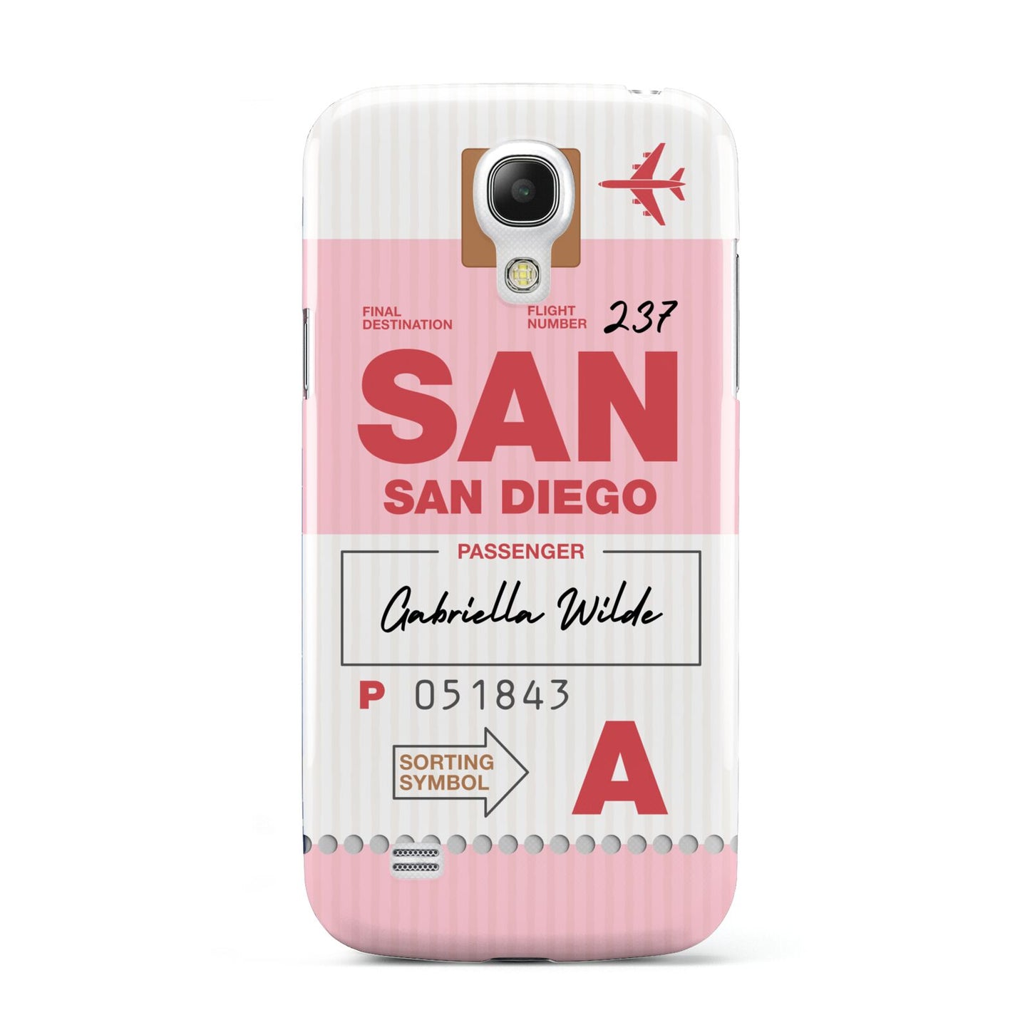 Personalised Vintage Luggage Tag Samsung Galaxy S4 Mini Case