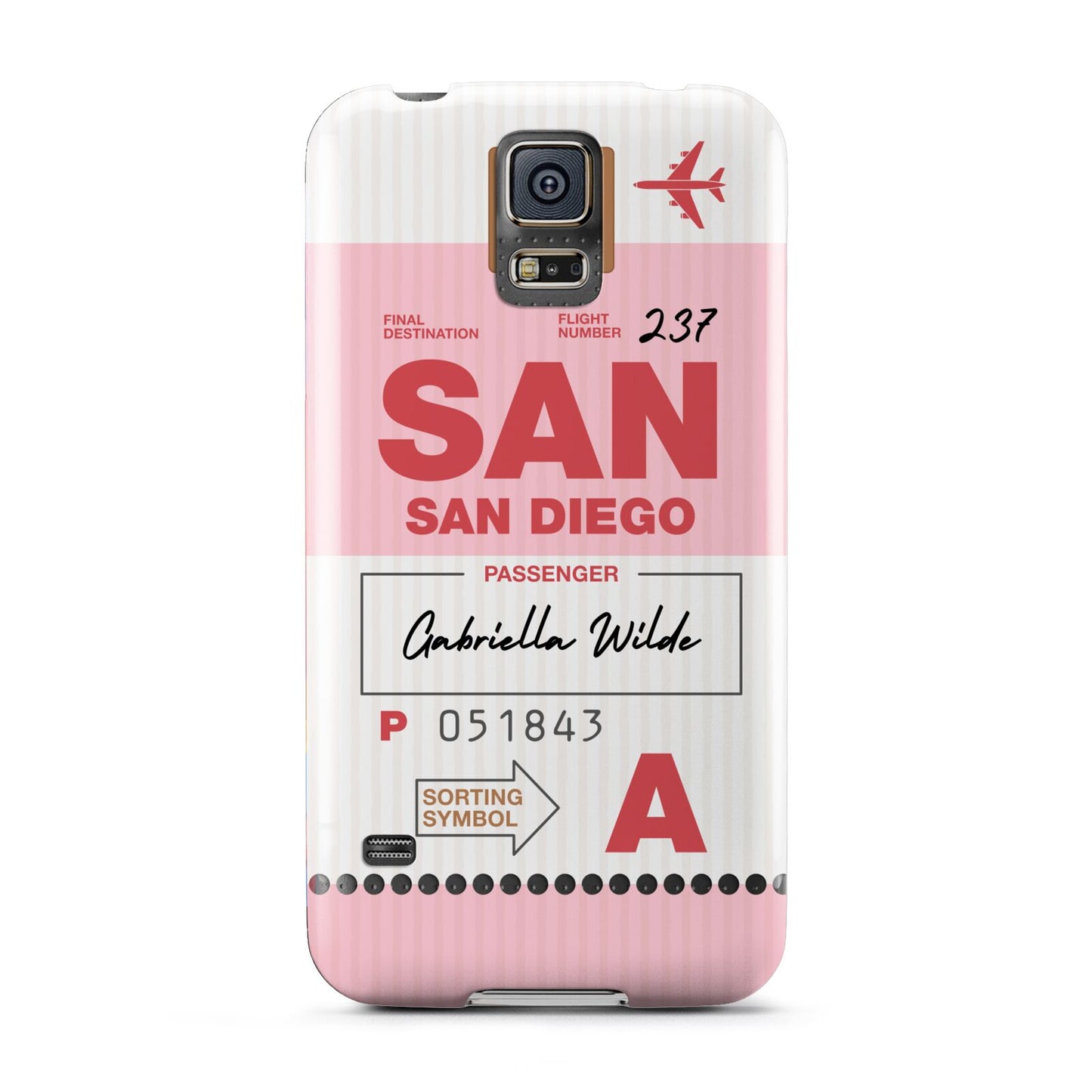 Personalised Vintage Luggage Tag Samsung Galaxy S5 Case