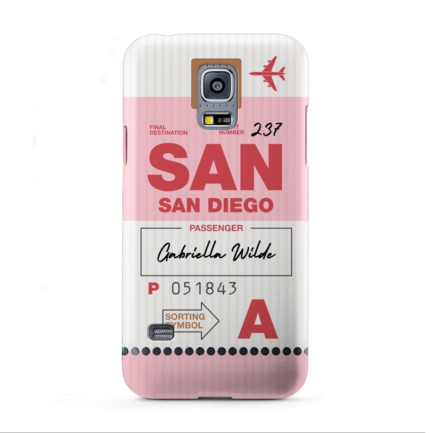 Personalised Vintage Luggage Tag Samsung Galaxy S5 Mini Case