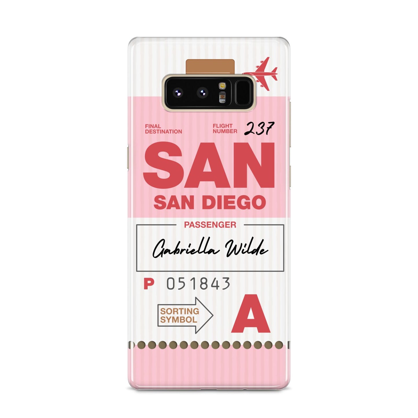 Personalised Vintage Luggage Tag Samsung Galaxy S8 Case