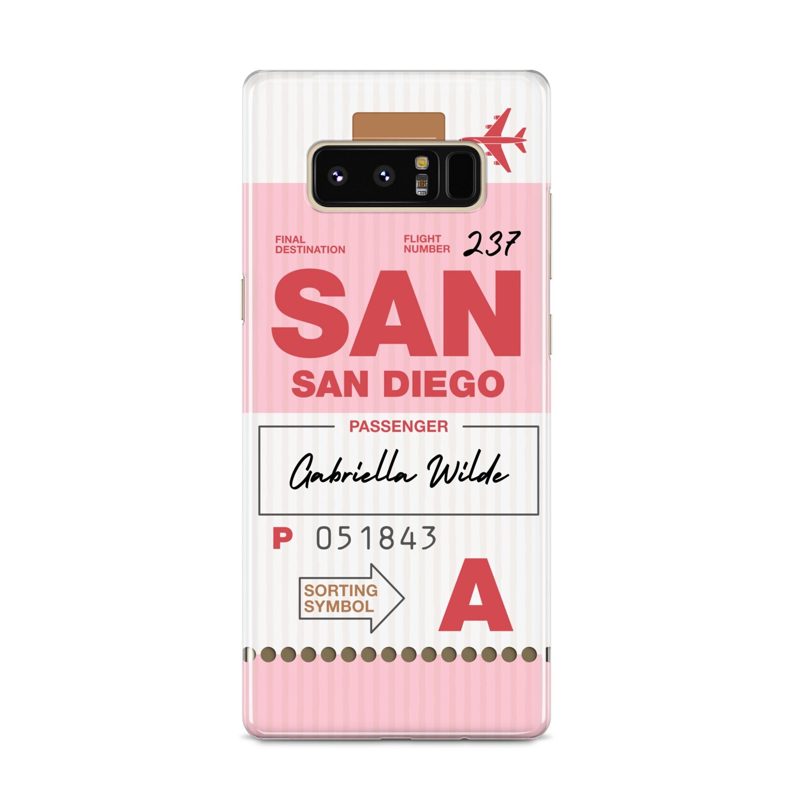 Personalised Vintage Luggage Tag Samsung Galaxy S8 Case