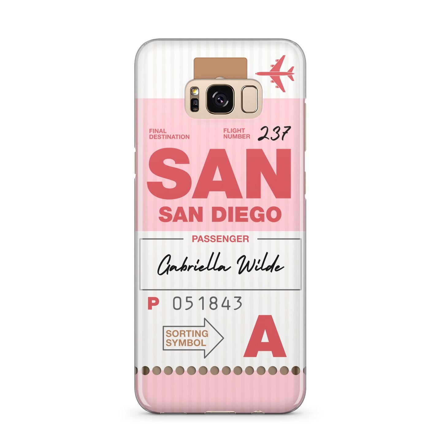 Personalised Vintage Luggage Tag Samsung Galaxy S8 Plus Case