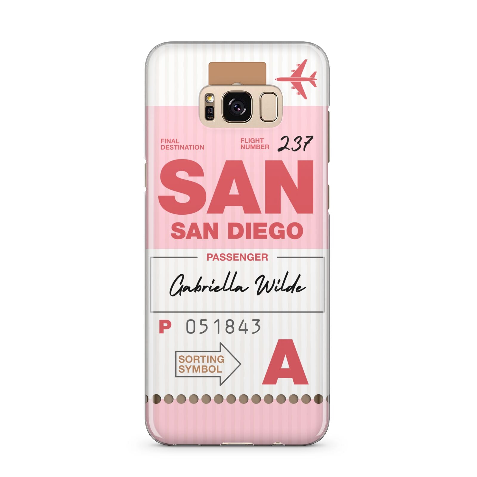 Personalised Vintage Luggage Tag Samsung Galaxy S8 Plus Case