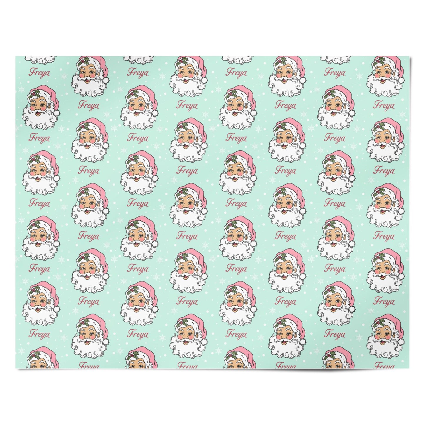 Personalised Vintage Santa Personalised Wrapping Paper Alternative