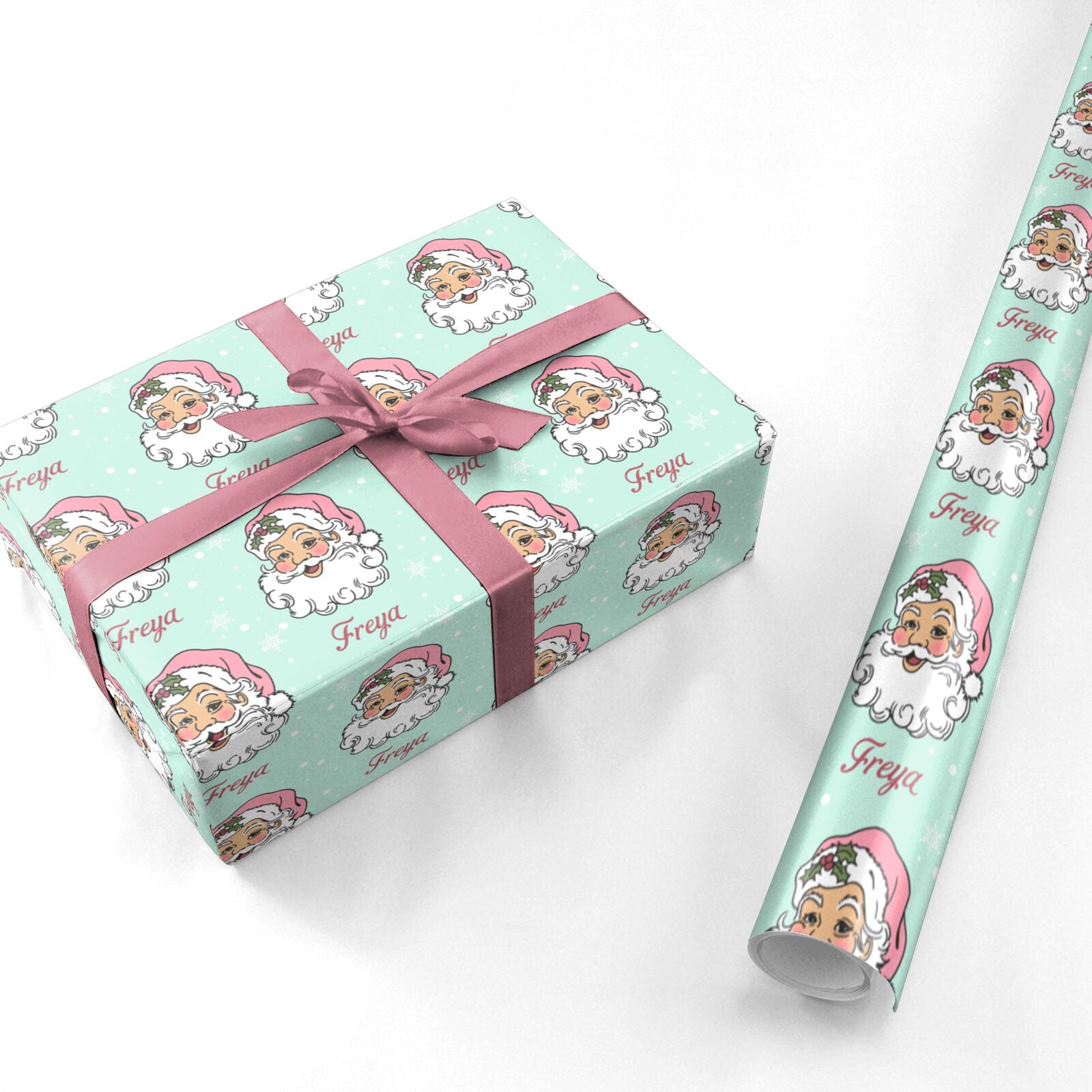 Personalised Vintage Santa Personalised Wrapping Paper