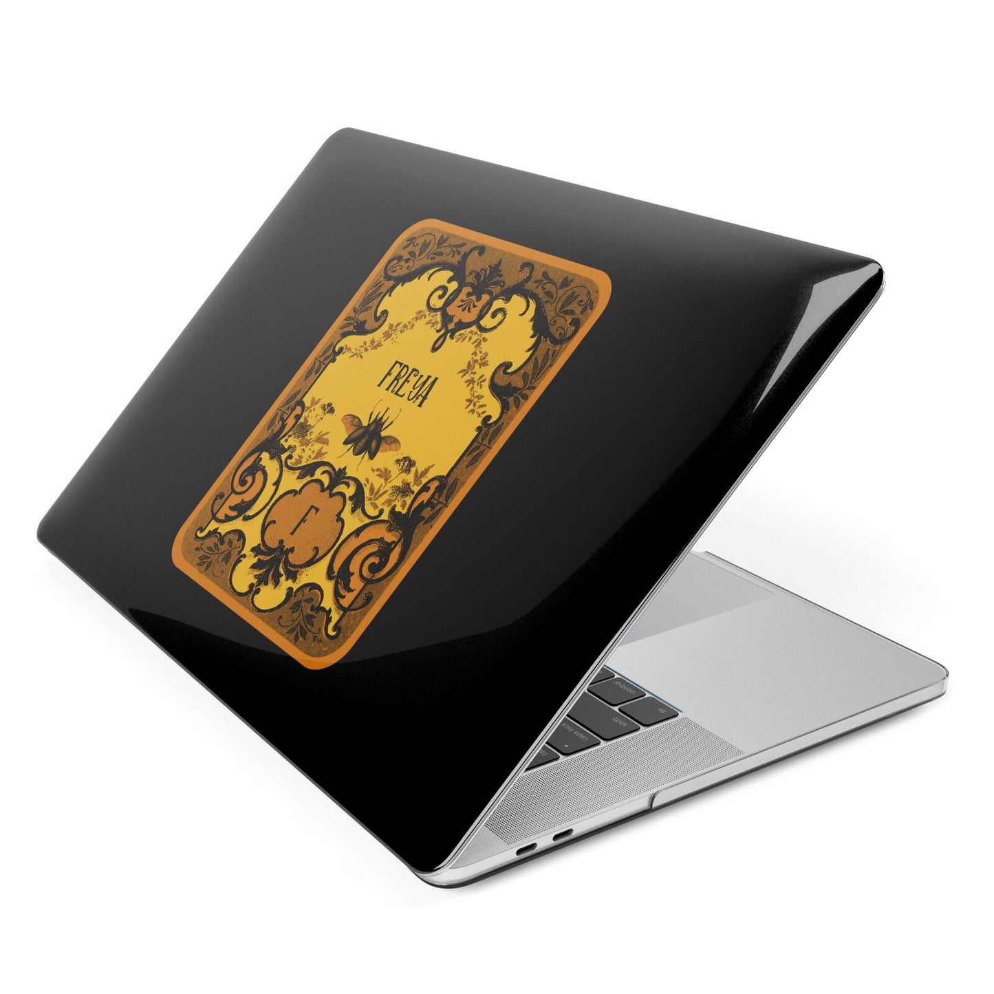 Personalised Vintage Spooky Beetle Apple MacBook Case Side View