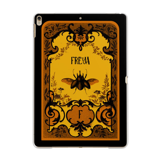 Personalised Vintage Spooky Beetle Apple iPad Gold Case