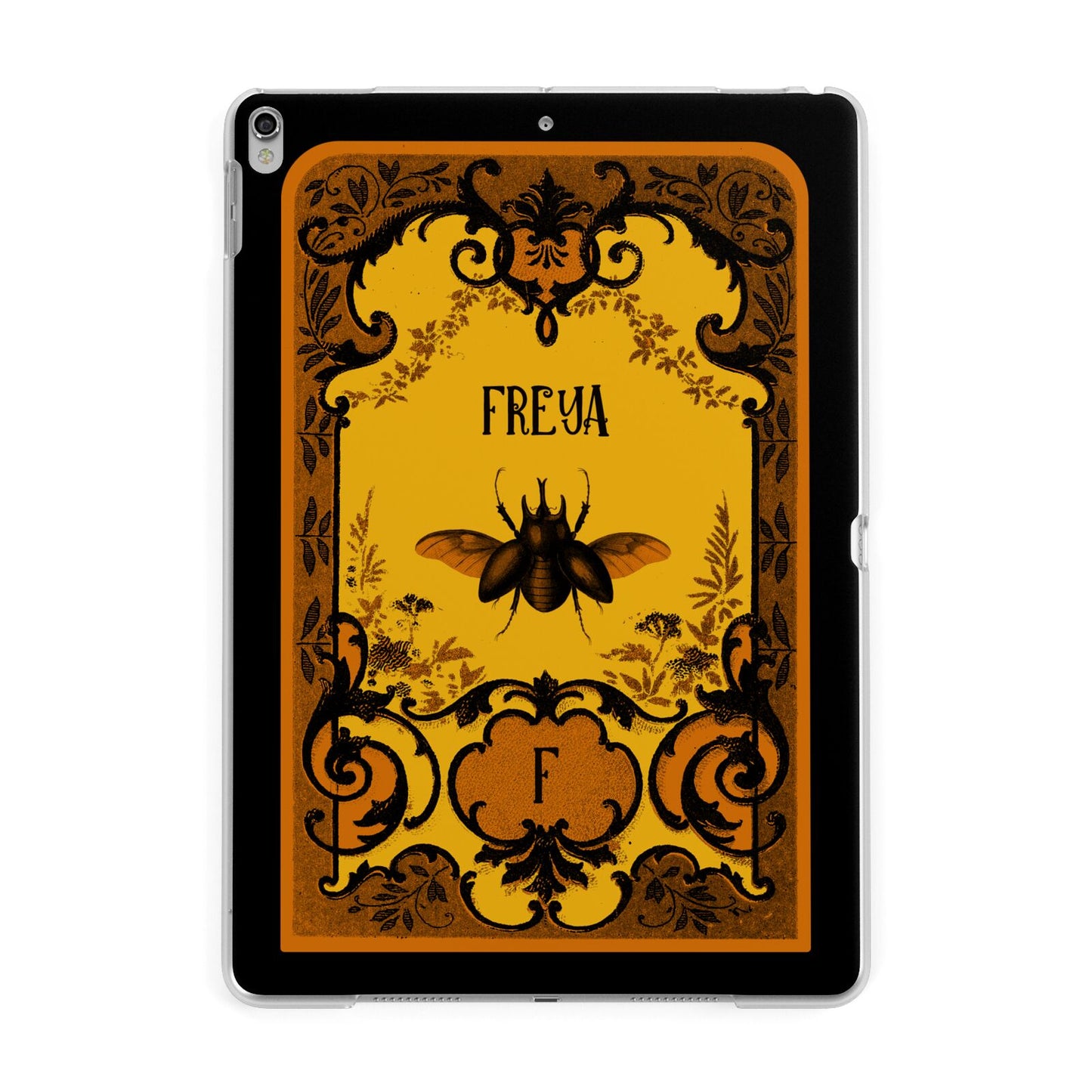 Personalised Vintage Spooky Beetle Apple iPad Silver Case