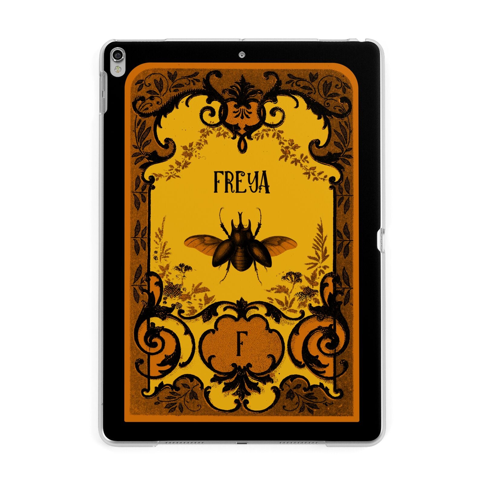 Personalised Vintage Spooky Beetle Apple iPad Silver Case