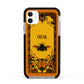 Personalised Vintage Spooky Beetle Apple iPhone 11 in White with Black Impact Case