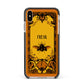 Personalised Vintage Spooky Beetle Apple iPhone Xs Max Impact Case Black Edge on Gold Phone