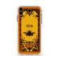 Personalised Vintage Spooky Beetle Apple iPhone Xs Max Impact Case White Edge on Gold Phone
