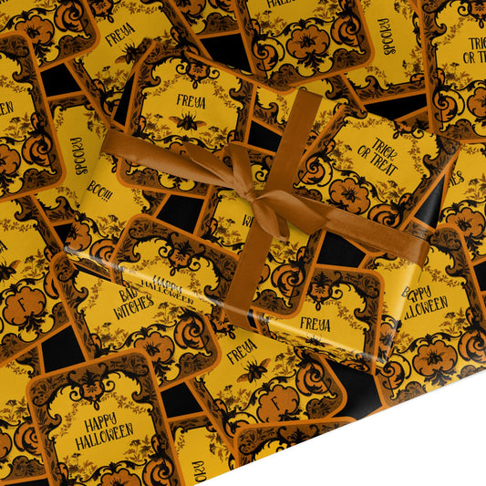 Personalised Vintage Spooky Beetle Custom Wrapping Paper