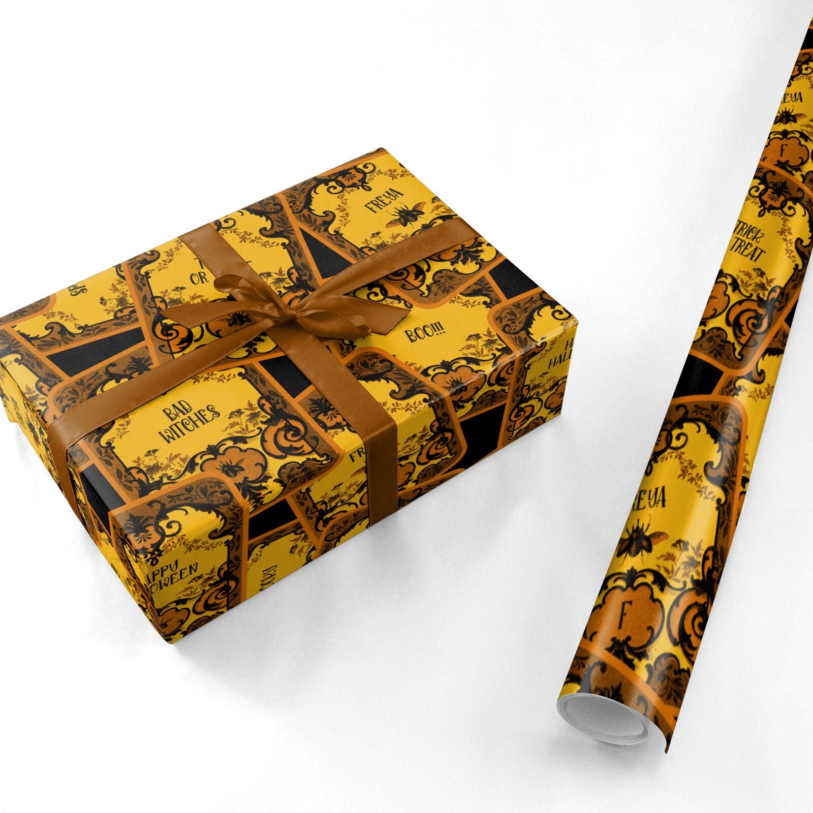 Personalised Vintage Spooky Beetle Personalised Wrapping Paper