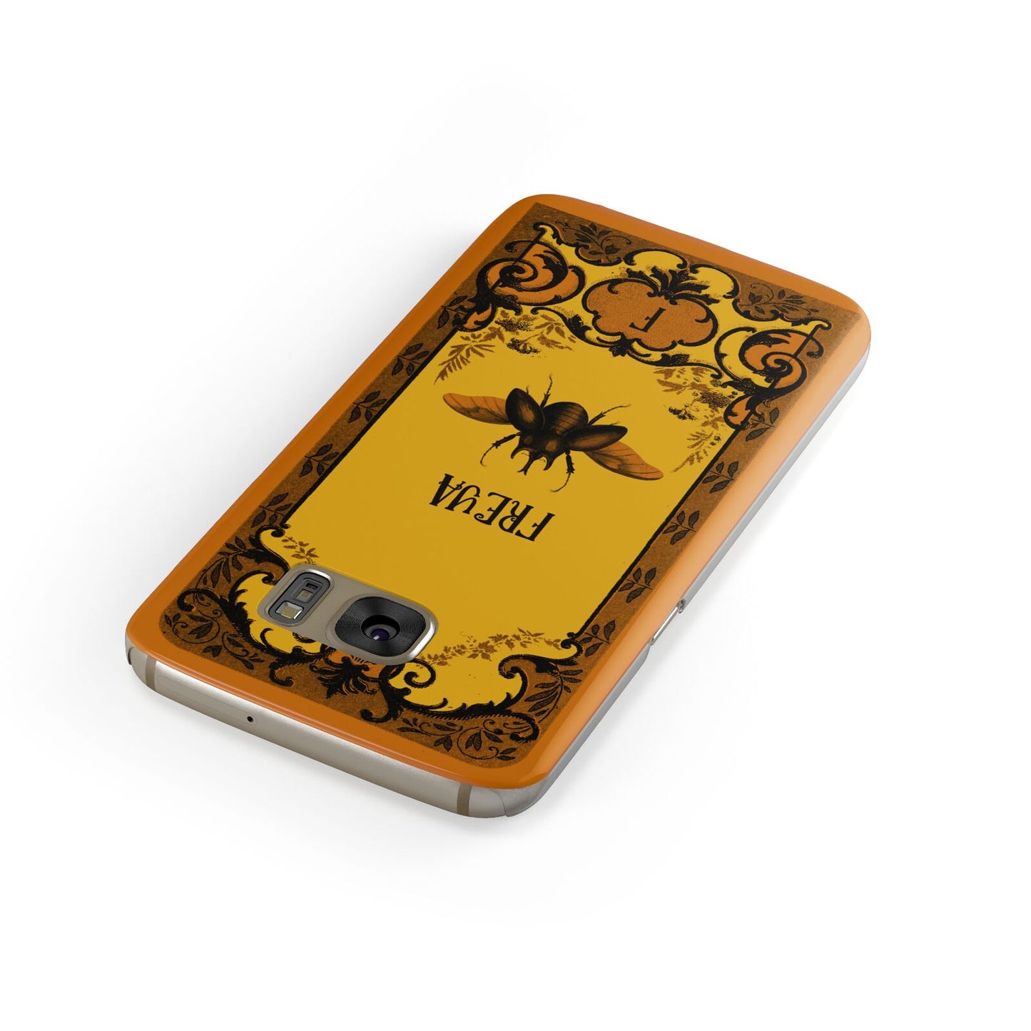 Personalised Vintage Spooky Beetle Samsung Galaxy Case Front Close Up
