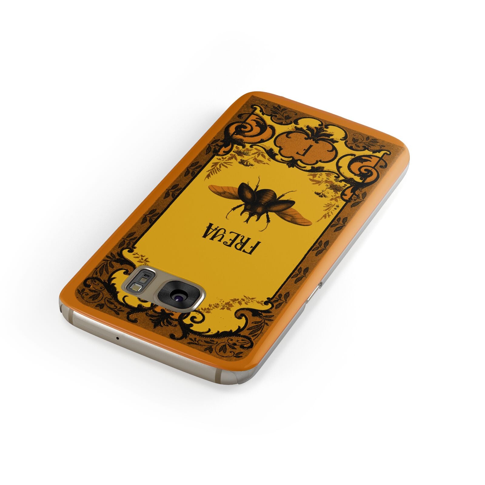 Personalised Vintage Spooky Beetle Samsung Galaxy Case Front Close Up