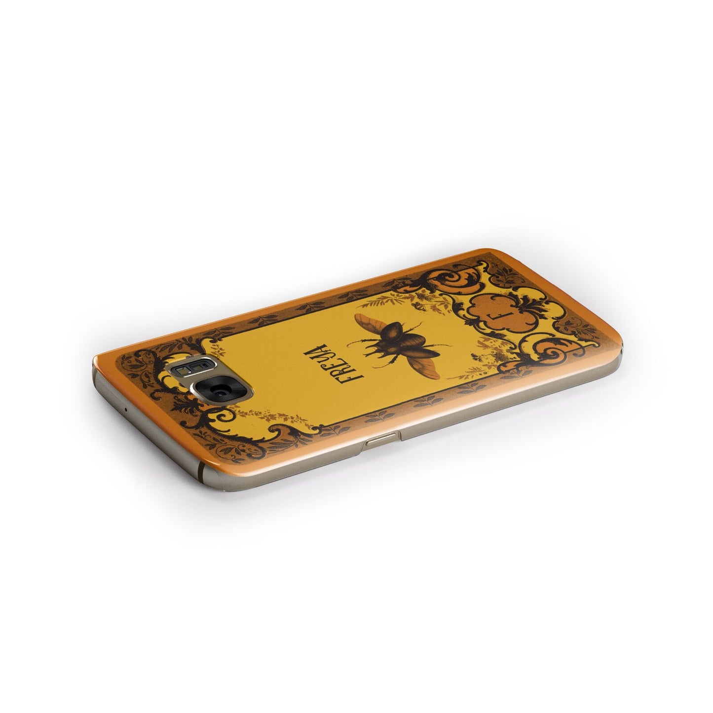 Personalised Vintage Spooky Beetle Samsung Galaxy Case Side Close Up