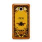 Personalised Vintage Spooky Beetle Samsung Galaxy J7 2016 Case on gold phone