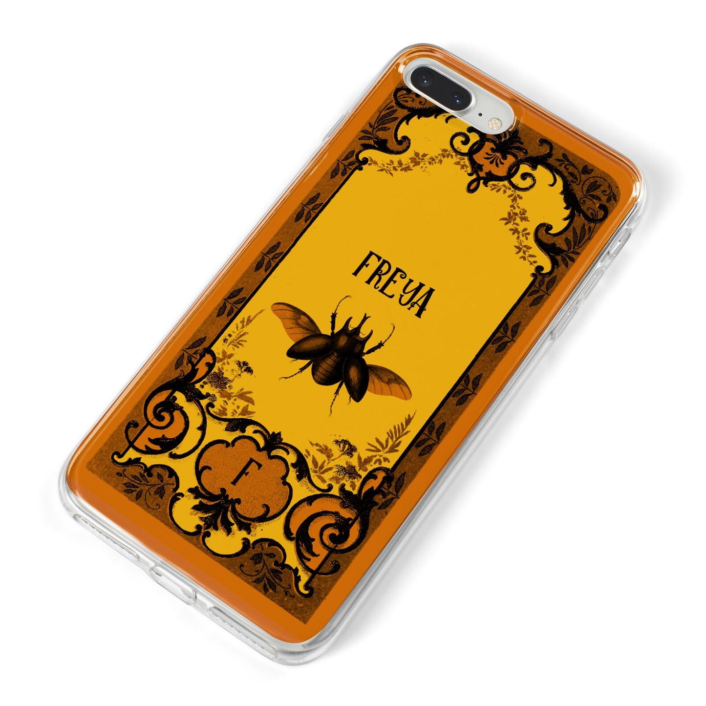 Personalised Vintage Spooky Beetle iPhone 8 Plus Bumper Case on Silver iPhone Alternative Image