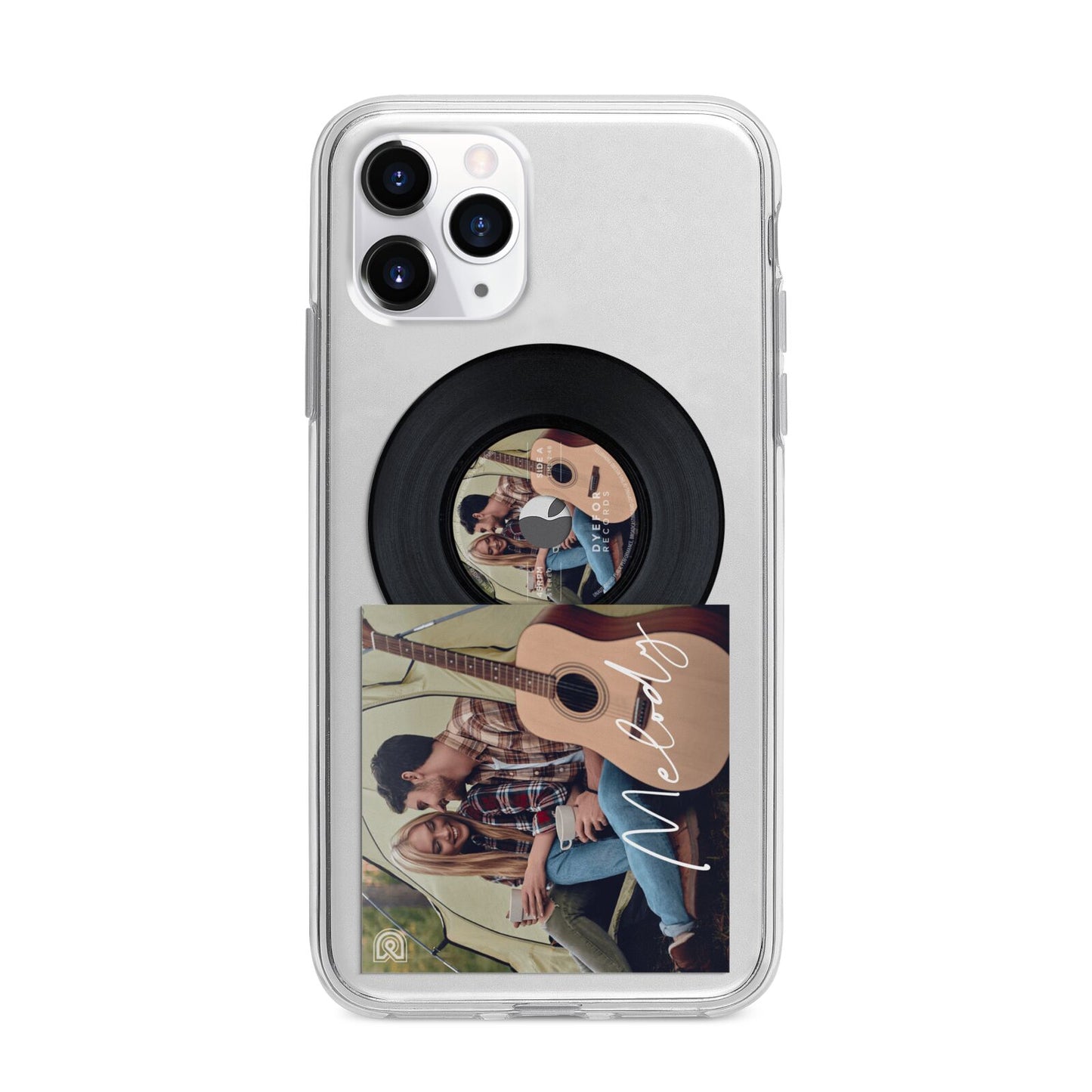Personalised Vinyl Record Apple iPhone 11 Pro Max in Silver with Bumper Case