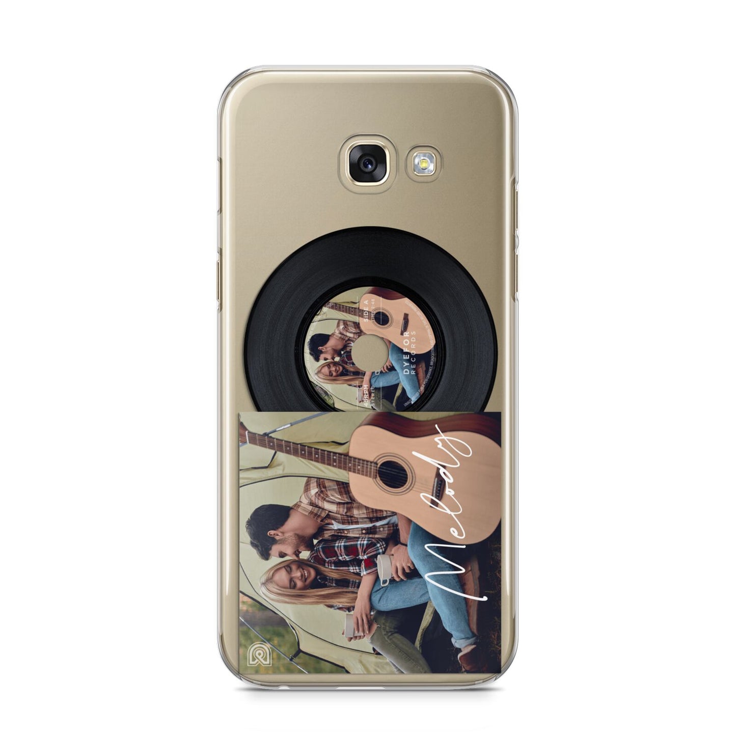 Personalised Vinyl Record Samsung Galaxy A5 2017 Case on gold phone