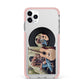 Personalised Vinyl Record iPhone 11 Pro Max Impact Pink Edge Case