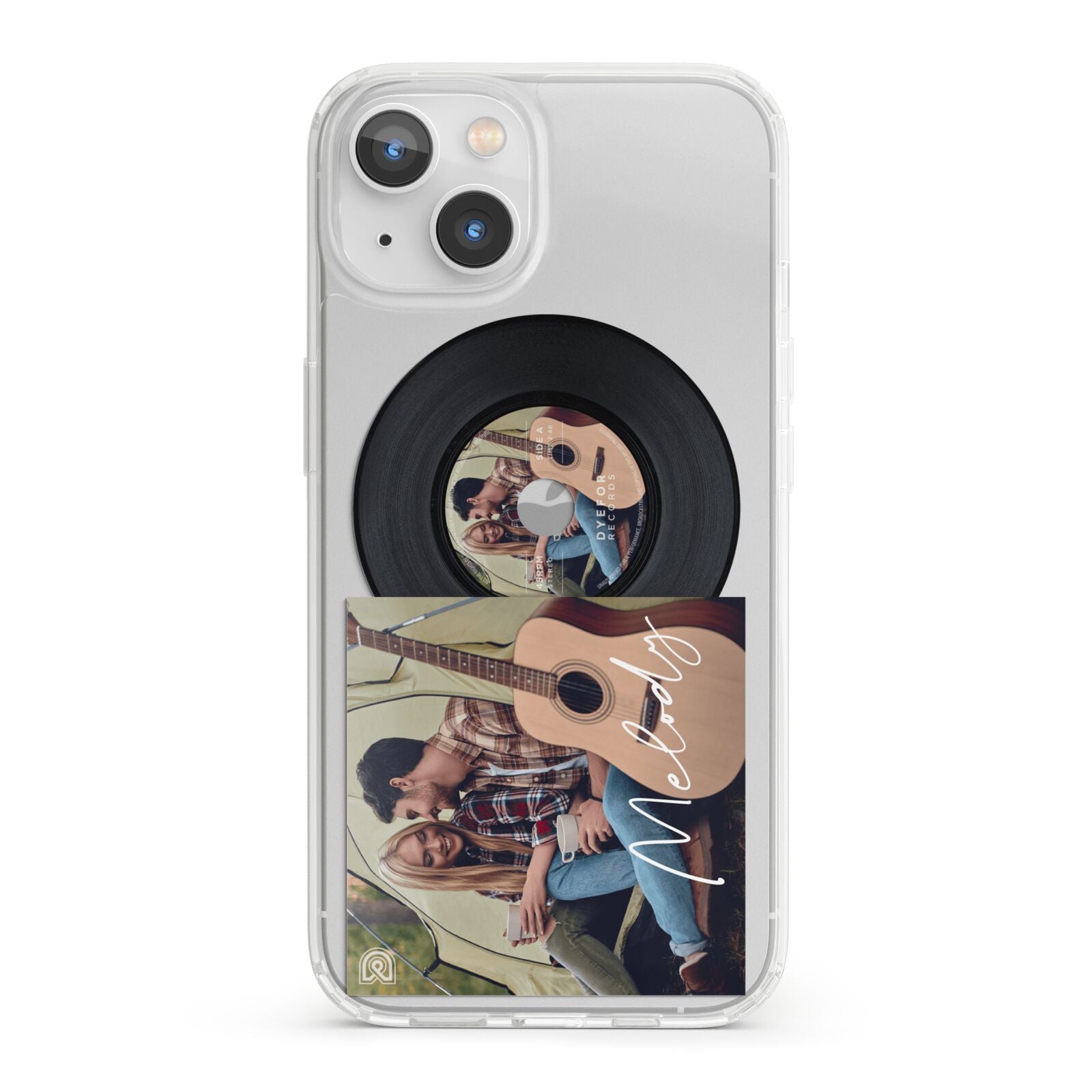 Personalised Vinyl Record iPhone 13 Clear Bumper Case