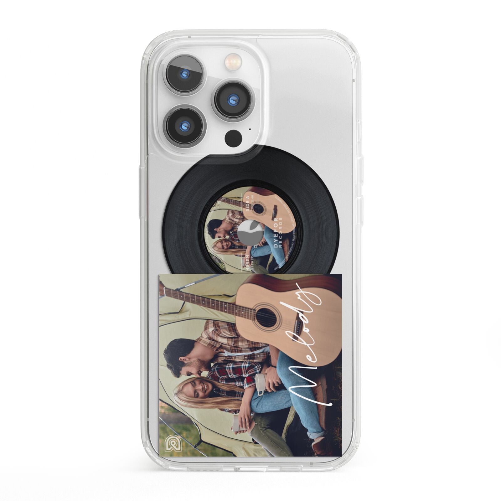 Personalised Vinyl Record iPhone 13 Pro Clear Bumper Case