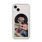 Personalised Vinyl Record iPhone 14 Plus Clear Tough Case Starlight