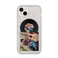 Personalised Vinyl Record iPhone 14 Plus Glitter Tough Case Starlight