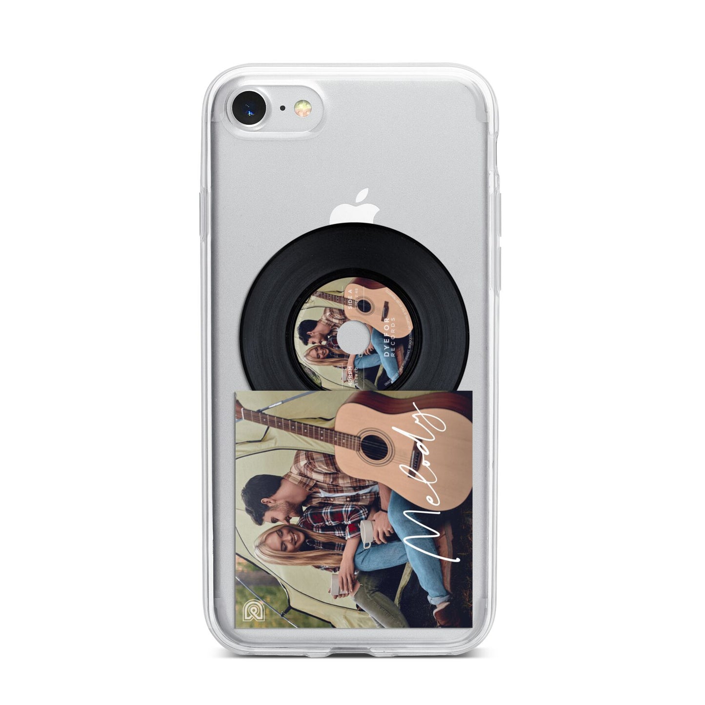 Personalised Vinyl Record iPhone 7 Bumper Case on Silver iPhone