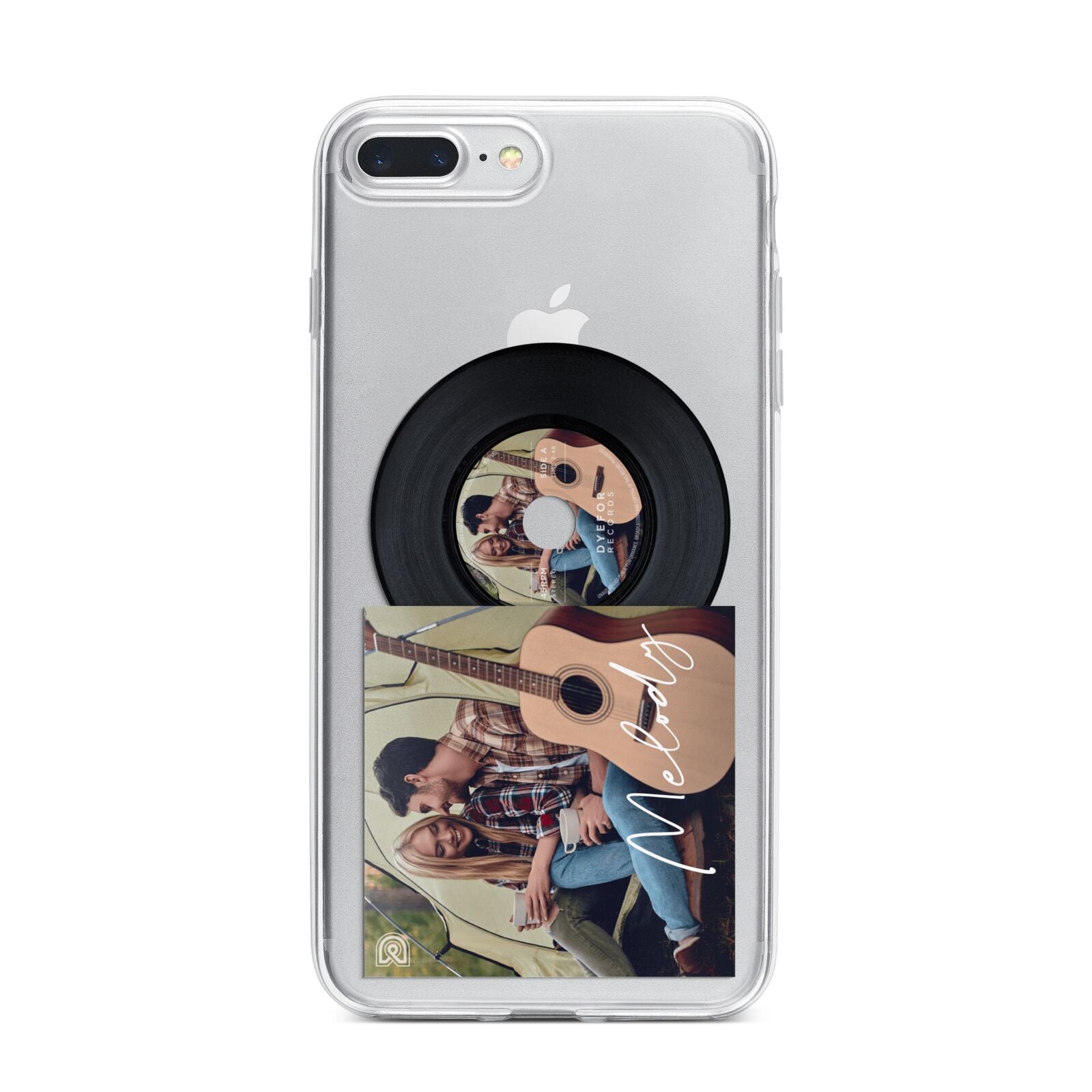 Personalised Vinyl Record iPhone 7 Plus Bumper Case on Silver iPhone