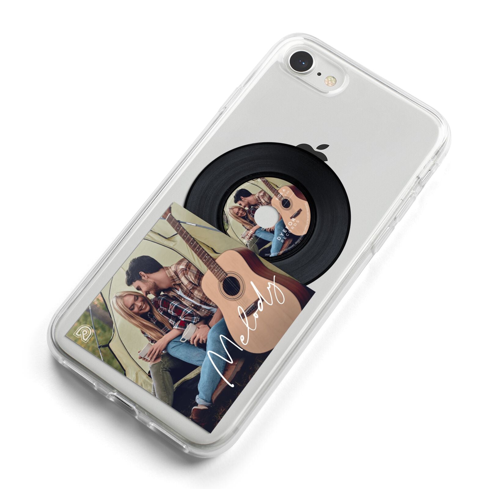 Personalised Vinyl Record iPhone 8 Bumper Case on Silver iPhone Alternative Image